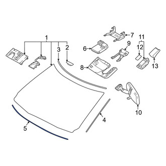 Toyota OE - Front Lower Windshield Molding