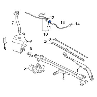 Toyota OE - Front Windshield Washer Hose Connector