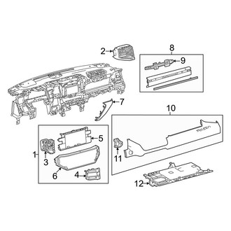 Toyota OE - Instrument Panel Components (Center & Passenger Side)