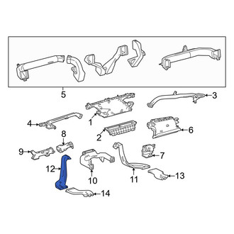 Toyota OE - Front Left Lower Instrument Panel Air Duct