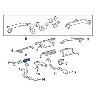Toyota OE - Front Center Left Instrument Panel Air Duct