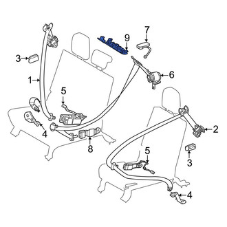 Toyota OE - Rear Seat Belt Anchor Plate Cover