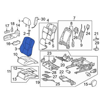 Toyota OE - Front Right Seat Back Cushion Cover