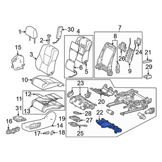Toyota OE - Front Left Lower Seat Track Cover
