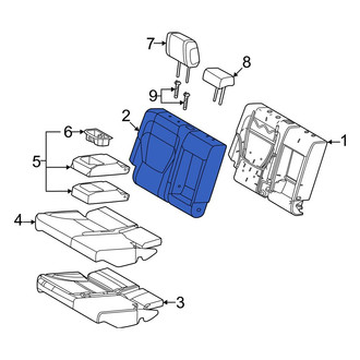 Toyota OE - Center Right Seat Back Cushion Cover