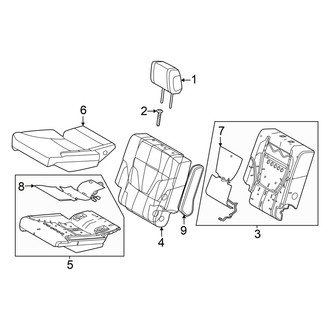 Toyota OE - Seats & Tracks - Second Row Seats (Bucket Seat, Cushions & Covers, Passenger Side)