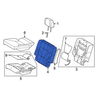 Toyota OE - Center Left Seat Back Cushion Cover
