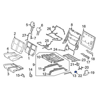 Toyota OE - Rear Right Seat Belt Anchor Plate Cover
