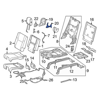 Toyota OE - Rear Left Upper Outer Seat Back Recliner Adjustment Mechanism Cover