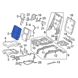 Toyota OE - Rear Left Seat Back Cushion Cover