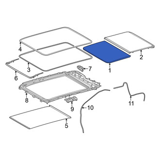 Toyota OE - Front Sunroof Glass
