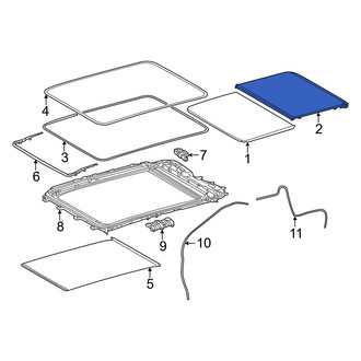 Toyota OE - Rear Sunroof Glass