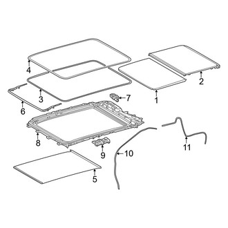 Toyota OE - Roof - Sunroof (With Panoramic Sunroof), (Capstone / Limited / Platinum / TRD Pro)