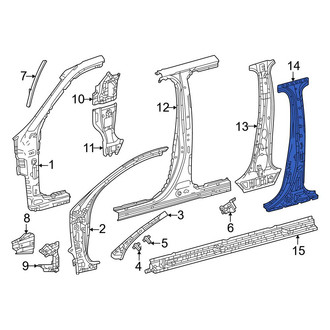 Toyota OE - Left Body B-Pillar Reinforcement