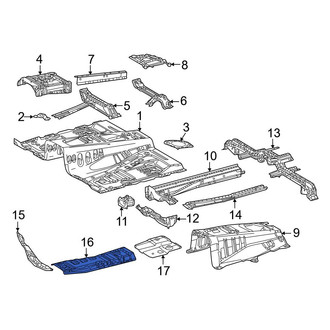 Toyota OE - Center Left Floor Pan Heat Shield