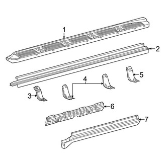 Toyota OE - Pillars, Rocker & Floor - Exterior Trim (Fixed Running Boards), (Limited / Platinum / SR5 / TRD Pro)