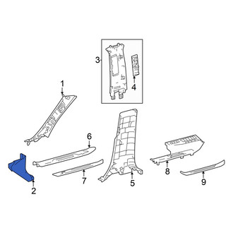 Toyota OE - Front Right Kick Panel Trim