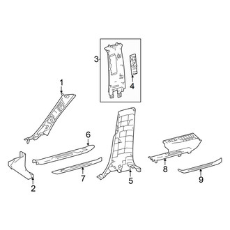 Toyota OE - Pillars, Rocker & Floor - Interior Trim