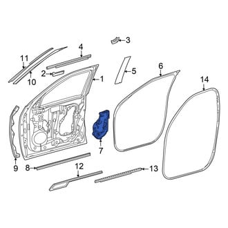 Toyota OE - Front Left Door Water Deflector