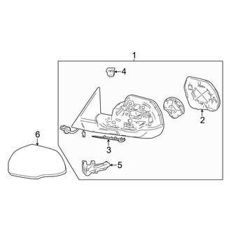 Toyota OE - Front Door - Outside Mirrors (Single Mirror)