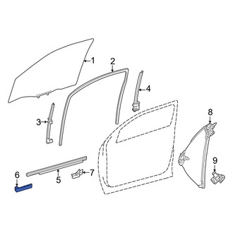Toyota OE - Front Left Vent Window Weatherstrip