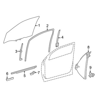Toyota OE - Front Door - Glass & Hardware