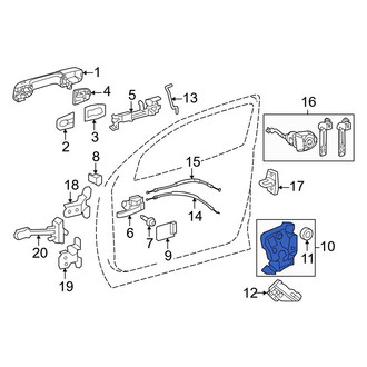 Toyota OE - Front Right Door Latch Assembly