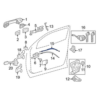 Toyota OE - Front Outer Door Latch Cable