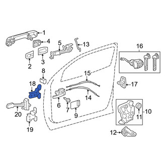 Toyota OE - Front Left Upper Door Hinge