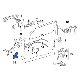 Toyota OE - Front Left Lower Door Hinge