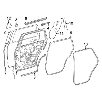 Toyota OE - Rear Door - Door & Components