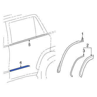 Toyota OE - Front Right Door Molding