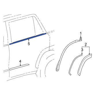 Toyota OE - Rear Left Door Belt Molding