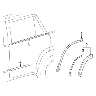 Toyota OE - Rear Door - Exterior Trim