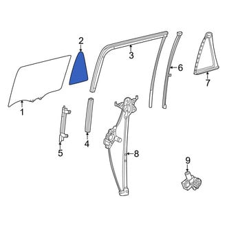 Toyota OE - Rear Left Vent Window Assembly