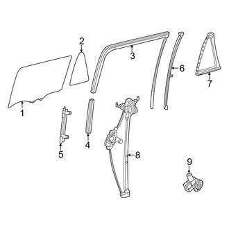 Toyota OE - Rear Door - Glass & Hardware