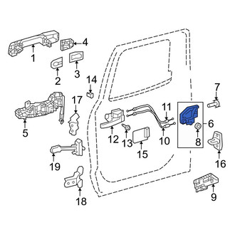 Toyota OE - Rear Right Door Latch Assembly