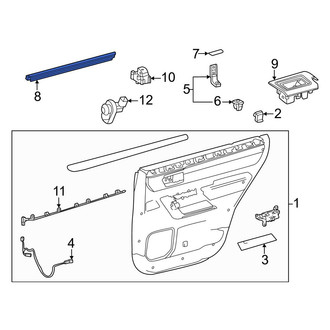 Toyota OE - Rear Left Door Window Belt Weatherstrip
