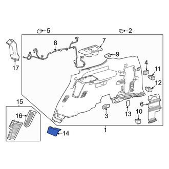 Toyota OE - Rear Right Interior Quarter Panel Trim Panel Insert