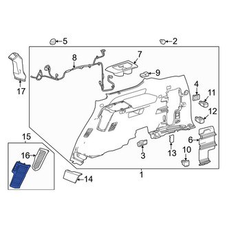 Toyota OE - Rear Right Forward Interior Quarter Panel Trim Panel Access Cover