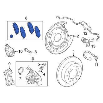 Toyota OE - Rear Disc Brake Pad Set