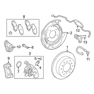 Toyota OE - Rear Suspension - Brake Components