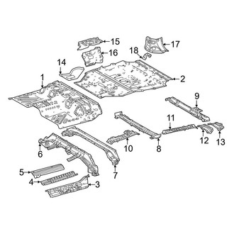 Toyota OE - Rear Body & Floor - Floor & Rails