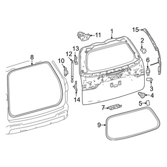 Toyota OE - Lift Gate - Gate & Hardware