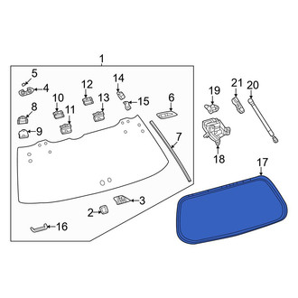 Toyota OE - Rear Back Glass Weatherstrip