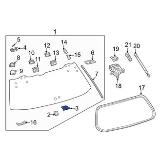 Toyota OE - Rear Back Glass Bracket