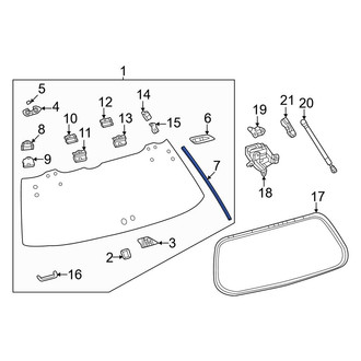 Toyota OE - Liftgate Glass Seal