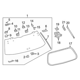Toyota OE - Lift Gate - Glass