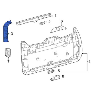 Toyota OE - Rear Left Liftgate Trim