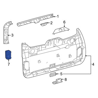 Toyota OE - Rear Left Liftgate Trim Cover